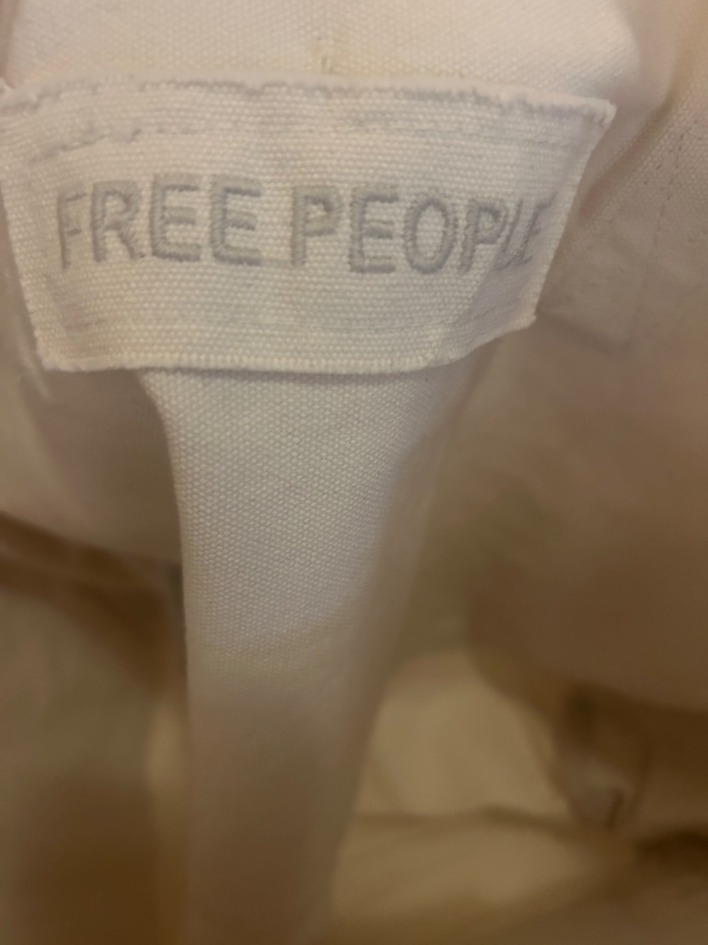 Free People Natural Canvas Tote with Subtle Patch Detail - Picture 6 of 9